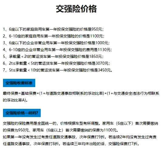 交强险最新规定解析